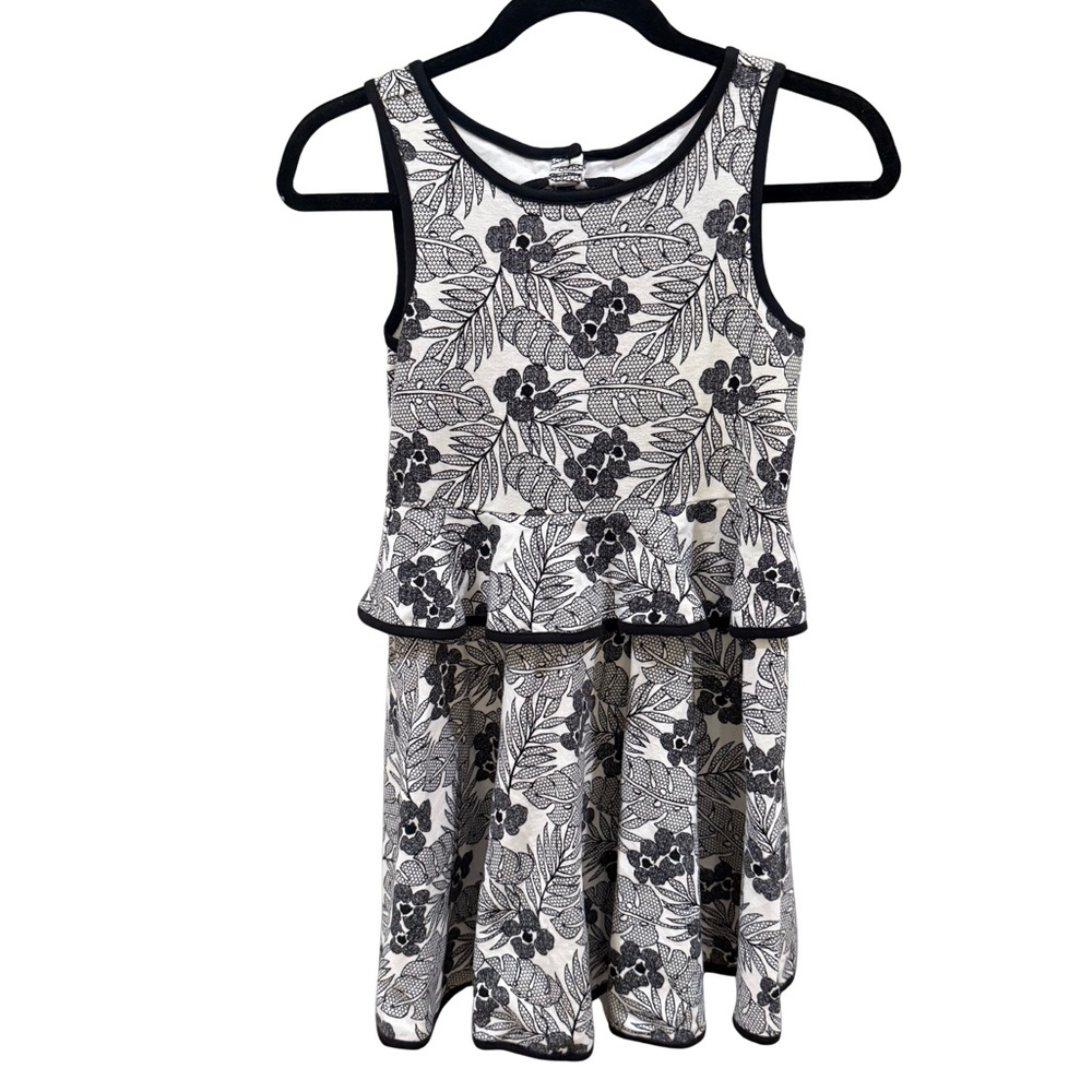 Janie and Jack Black and White Floral Dress